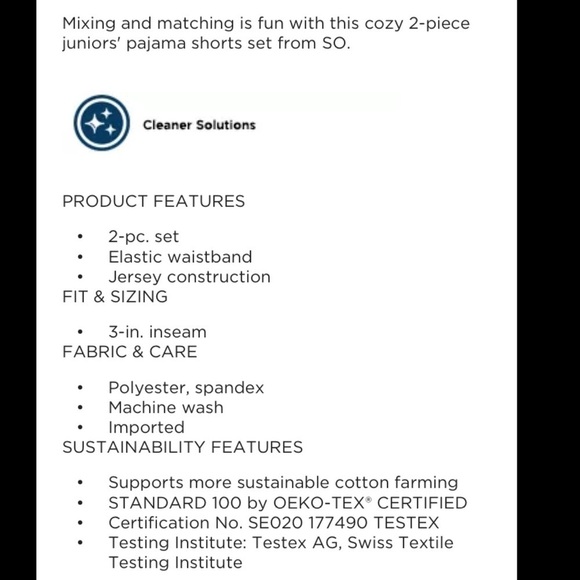 So jrs plus 2 pack pajama short set NWT 3X - Picture 5 of 9